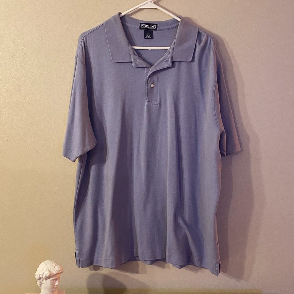 Lands' End Direct Merchants, XXL 50-52, Men's Blue polo color